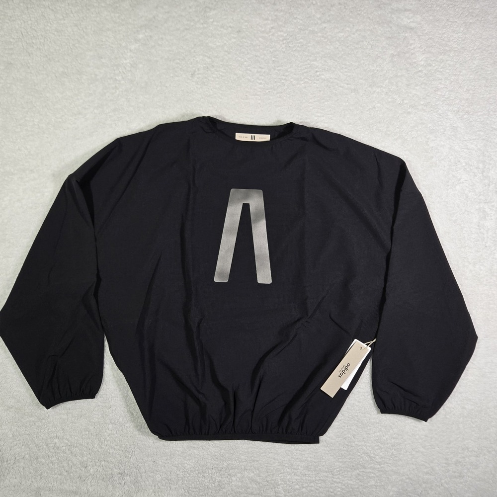 Mens XS OVERSIZE Adidas Fear of God Athletics Crewneck Pullover Black JZ7376 NEW